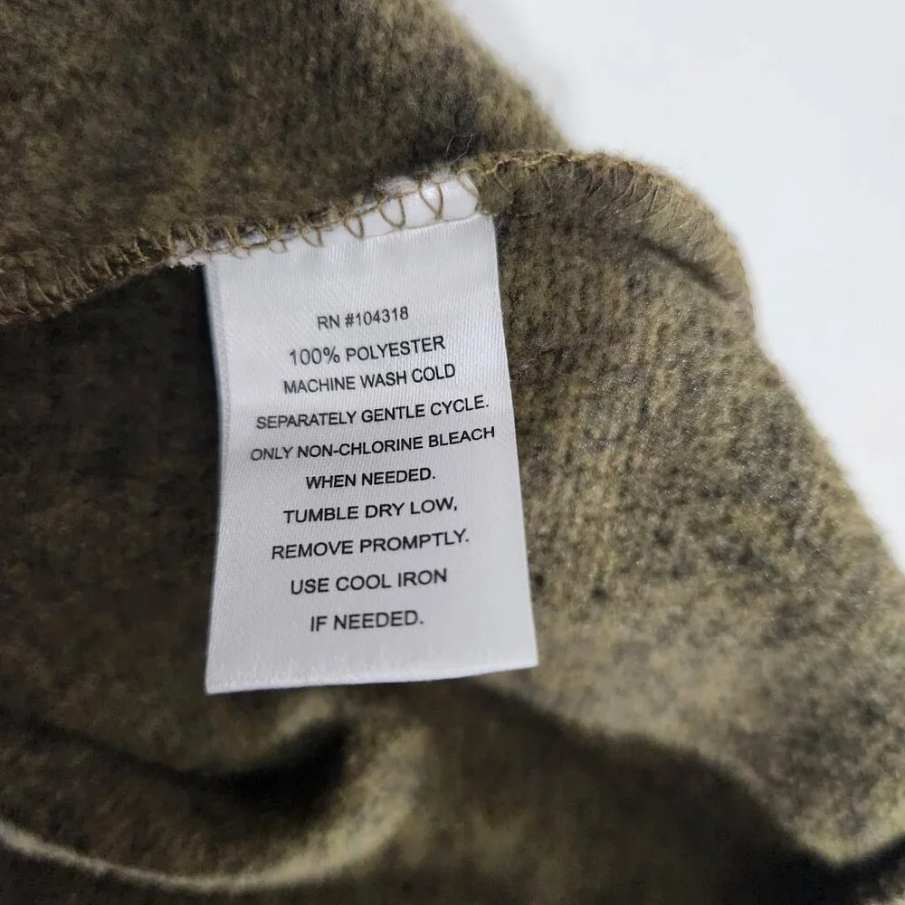 Derek Heart Sweatshirt Womens Medium Olive Green Heather Cowl Neck Pullover